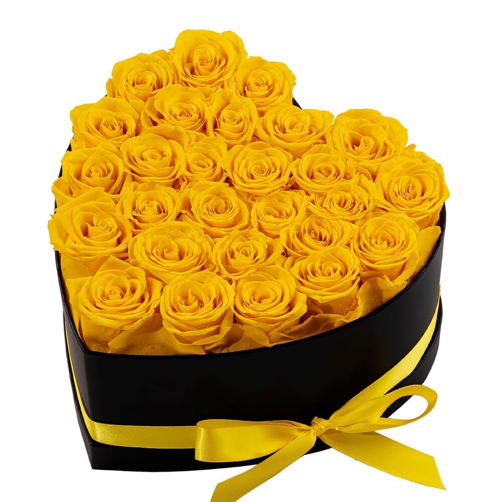 5751 27 Forver Preserved Flowers in a Heart Box, Flowers for Her,Eternal